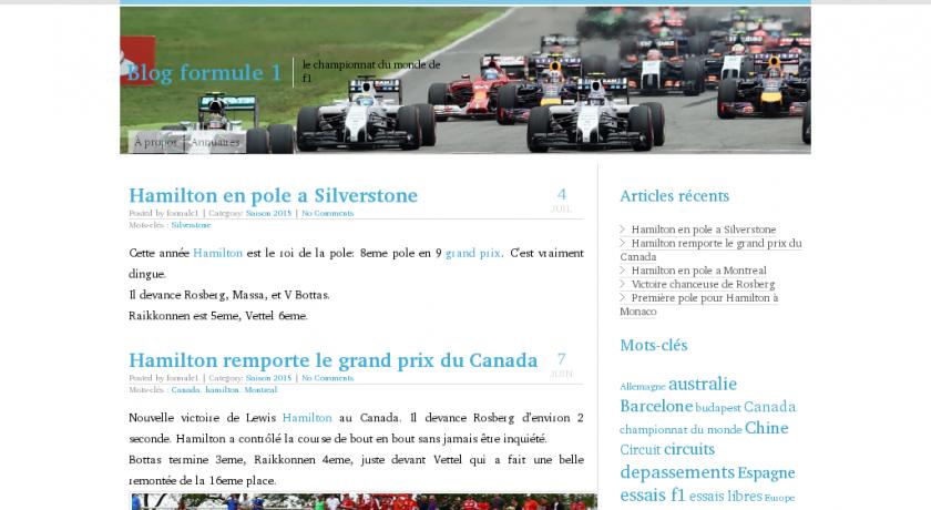 Le championnat du monde de formule1 Le championnat du monde de formule1