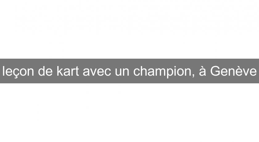 leçon de kart avec un champion, à Genève leçon de kart avec un champion, à Genève