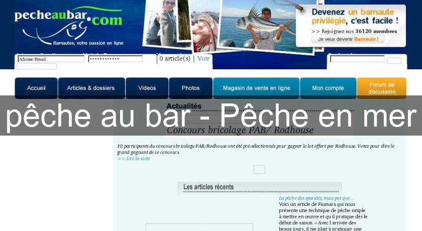 pêche au bar - Pêche en mer pêche au bar - Pêche en mer