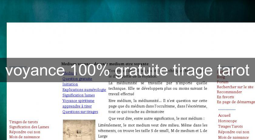 voyance 100% gratuite tirage tarot voyance 100% gratuite tirage tarot