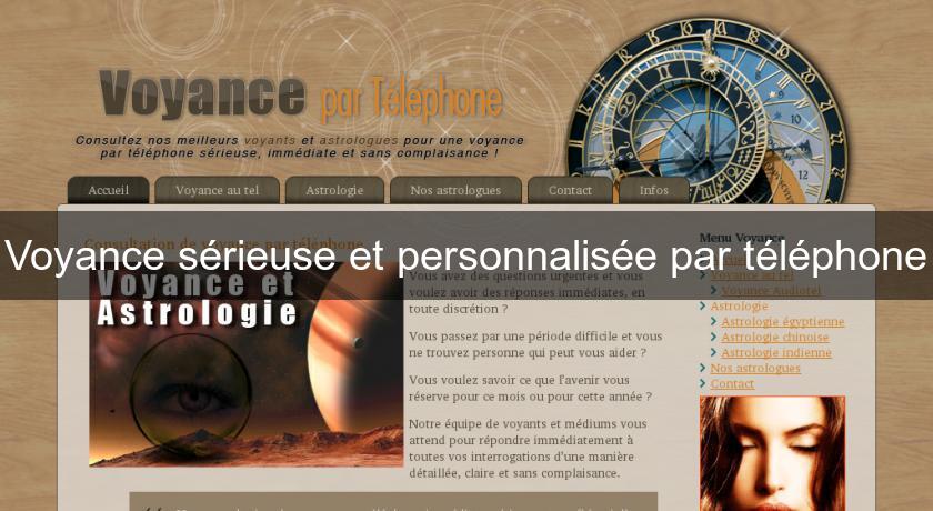 Voyance sérieuse et personnalisée par téléphone Voyance sérieuse et personnalisée par téléphone