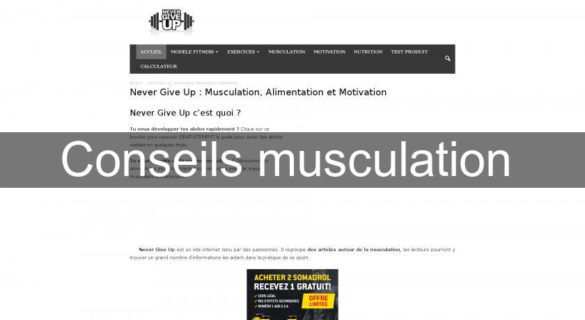 Conseils musculation Conseils musculation