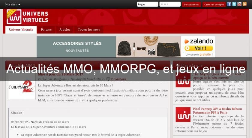 Actualités MMO, MMORPG, et jeux en ligne Actualités MMO, MMORPG, et jeux en ligne