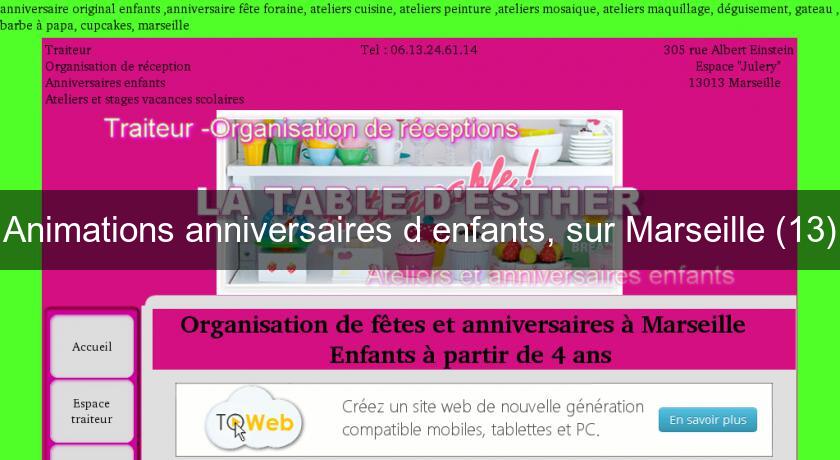 Animations anniversaires d'enfants, sur Marseille (13) Animations anniversaires d'enfants, sur Marseille (13)