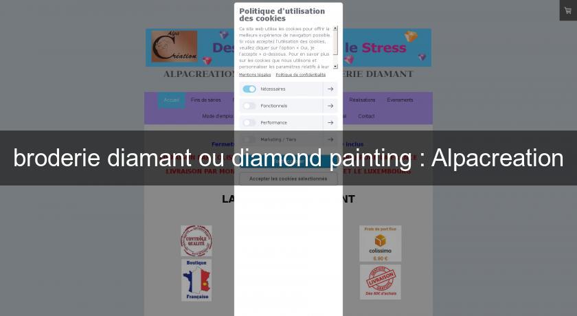 broderie diamant ou diamond painting : Alpacreation broderie diamant ou diamond painting : Alpacreation
