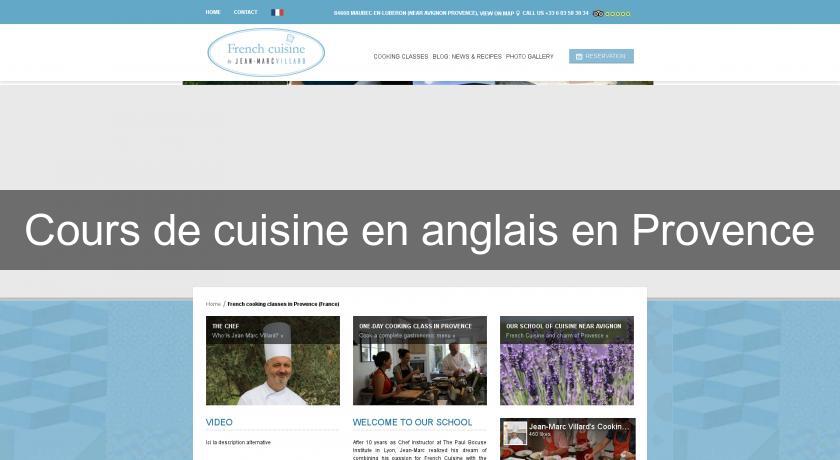 Cours de cuisine en anglais en Provence Cours de cuisine en anglais en Provence