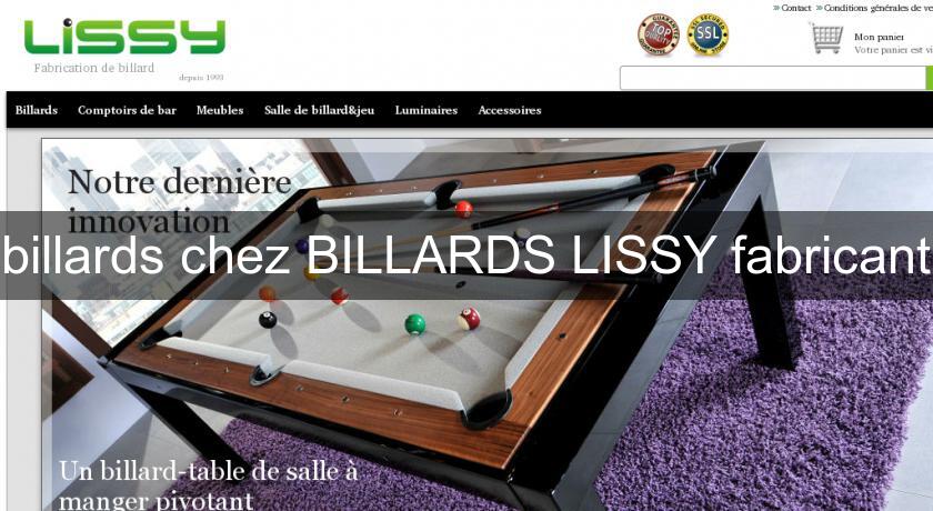 billards chez BILLARDS LISSY fabricant billards chez BILLARDS LISSY fabricant