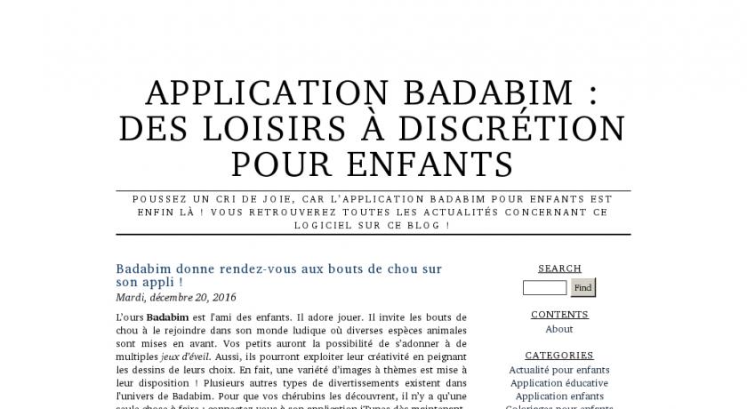 Actus et nouveautés de Badabim Actus et nouveautés de Badabim