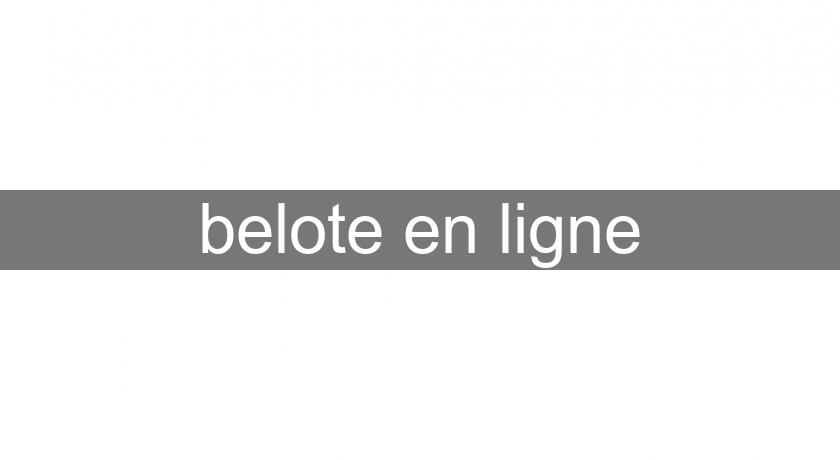 belote en ligne belote en ligne
