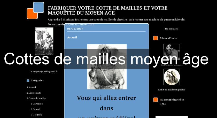 Cottes de mailles moyen âge Cottes de mailles moyen âge