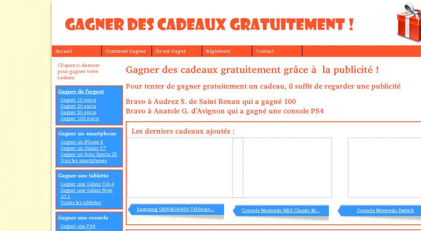 Gagner des Cadeaux Gratuitement Gagner des Cadeaux Gratuitement