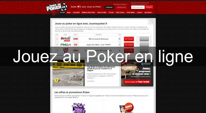 Jouez au Poker en ligne Jouez au Poker en ligne