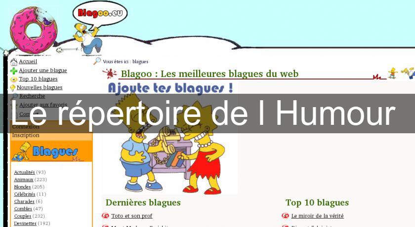 Le répertoire de l'Humour Le répertoire de l'Humour