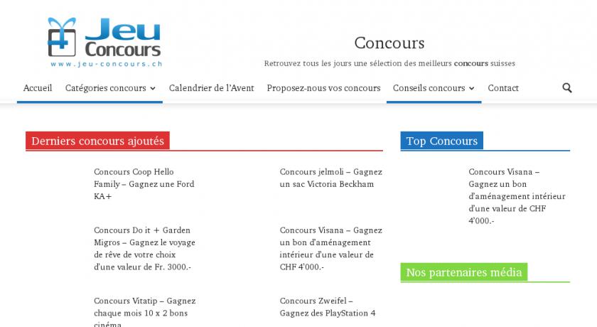 les Jeux concours en Suisse les Jeux concours en Suisse