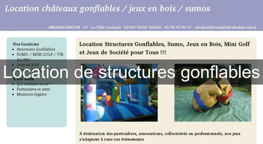Location de structures gonflables Location de structures gonflables