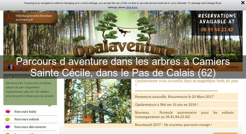 Parcours d'aventure dans les arbres à Camiers Sainte Cécile, dans le Pas de Calais (62) Parcours d'aventure dans les arbres à Camiers Sainte Cécile, dans le Pas de Calais (62)