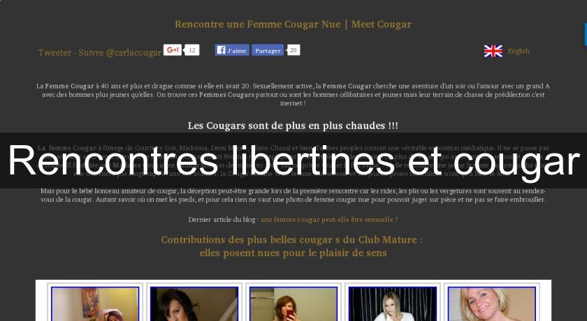Rencontres libertines et cougar Rencontres libertines et cougar