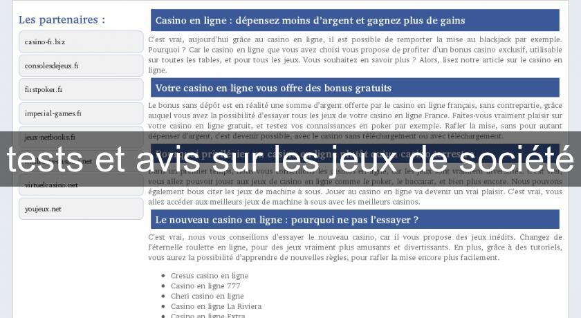 tests et avis sur les jeux de société tests et avis sur les jeux de société
