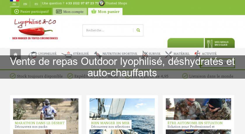 Vente de repas Outdoor lyophilisé, déshydratés et auto-chauffants Vente de repas Outdoor lyophilisé, déshydratés et auto-chauffants