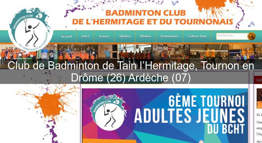 Club de Badminton de Tain l’Hermitage, Tournon en Drôme (26) Ardèche (07) Club de Badminton de Tain l’Hermitage, Tournon en Drôme (26) Ardèche (07)