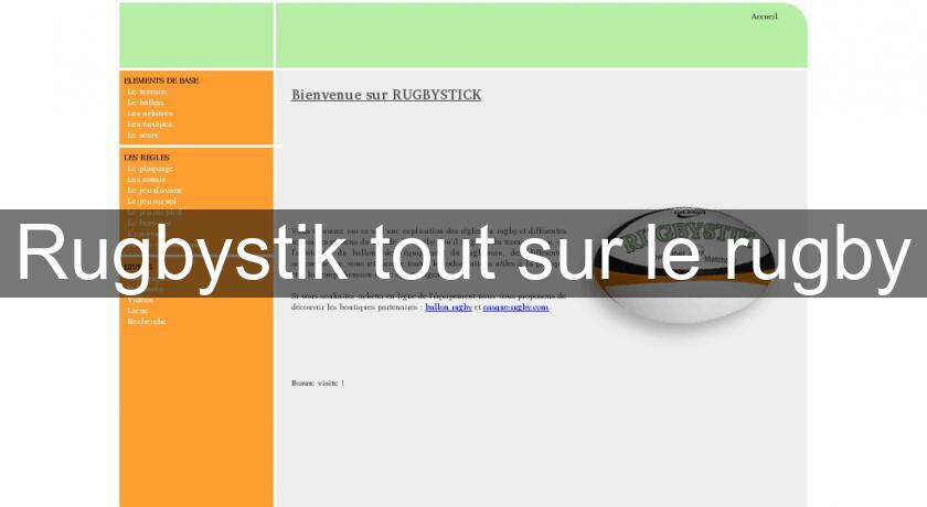 Rugbystik tout sur le rugby Rugbystik tout sur le rugby