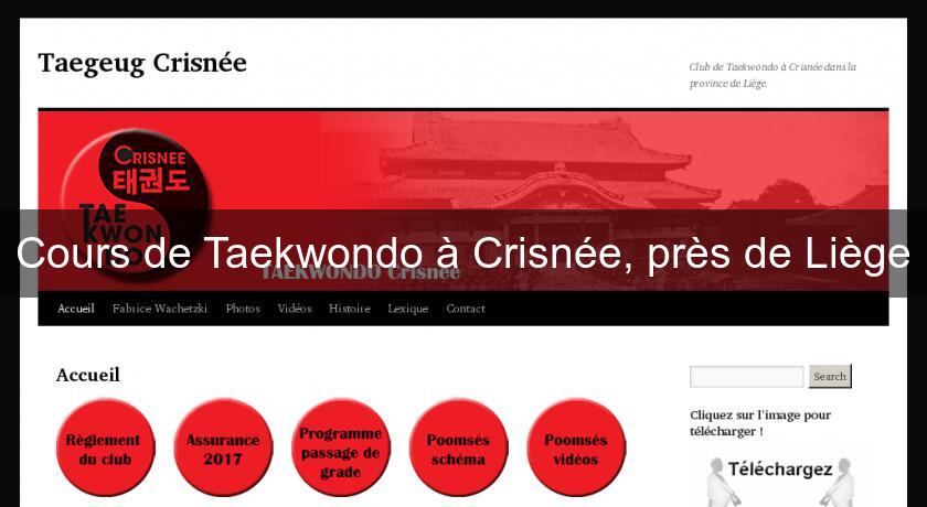 Cours de Taekwondo à Crisnée, près de Liège Cours de Taekwondo à Crisnée, près de Liège