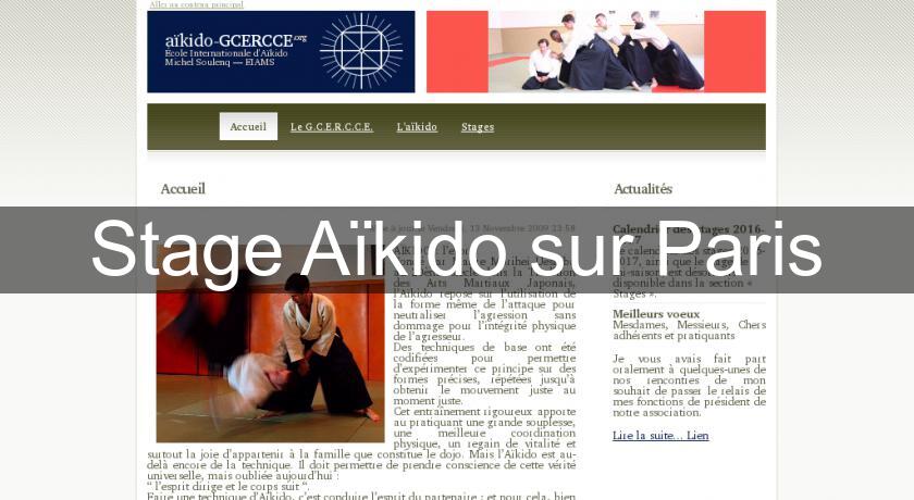 Stage Aïkido sur Paris Stage Aïkido sur Paris