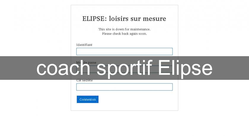 coach sportif Elipse coach sportif Elipse