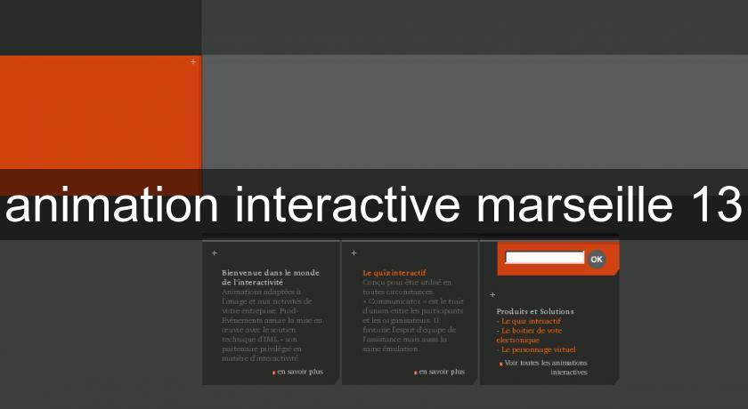  animation interactive marseille 13