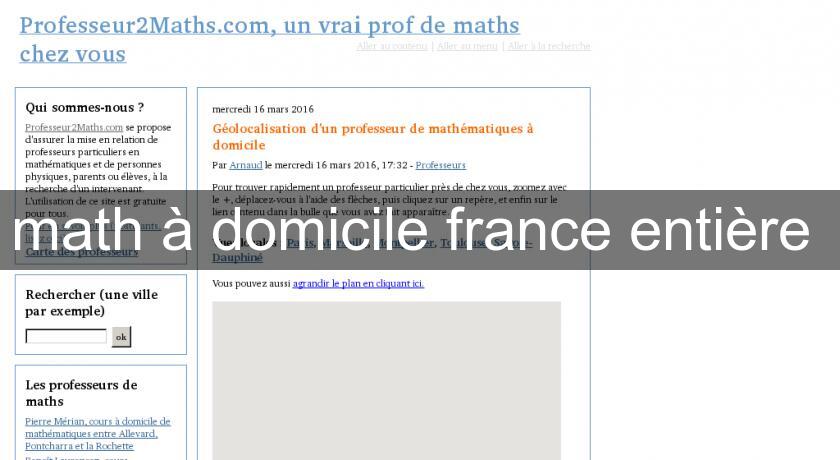 math à domicile france entière math à domicile france entière
