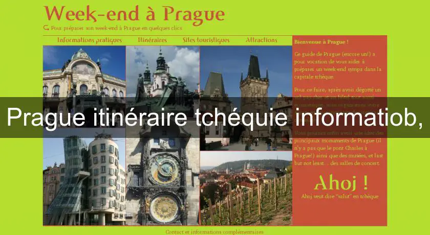  Prague itinéraire tchéquie informatiob,