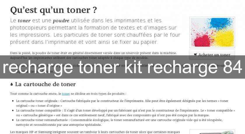 recharge toner kit recharge 84 recharge toner kit recharge 84