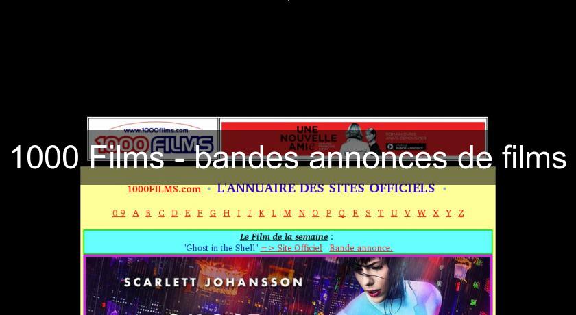 1000 Films - bandes annonces de films