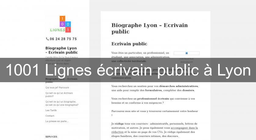 1001 Lignes écrivain public à Lyon 1001 Lignes écrivain public à Lyon