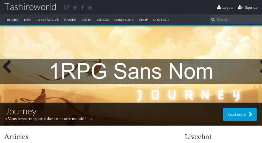 1RPG Sans Nom 1RPG Sans Nom