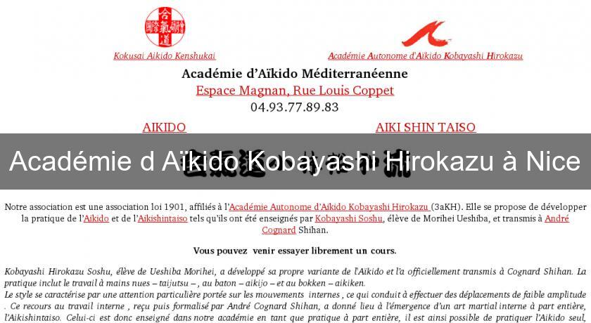 Académie d'Aïkido Kobayashi Hirokazu à Nice