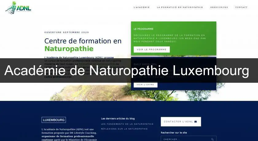 Académie de Naturopathie Luxembourg 