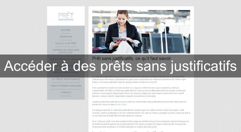 Accéder à des prêts sans justificatifs Accéder à des prêts sans justificatifs