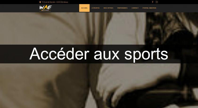Accéder aux sports Accéder aux sports