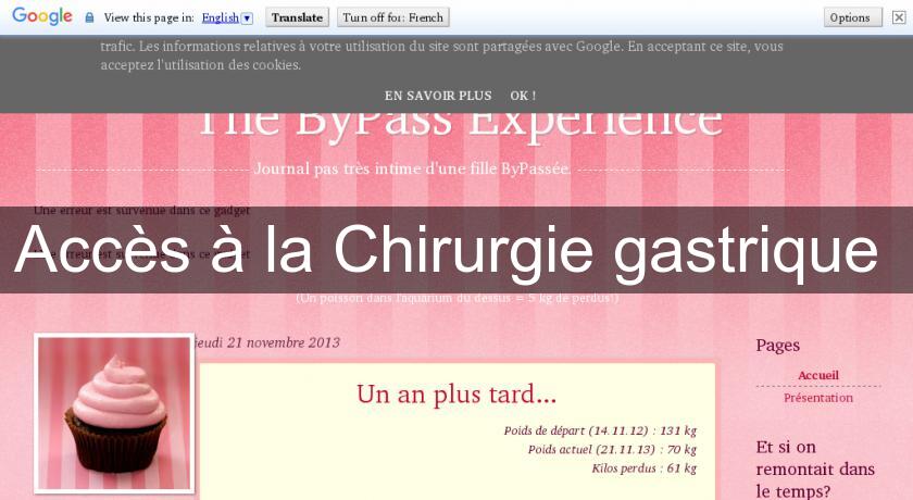 Accès à la Chirurgie gastrique Accès à la Chirurgie gastrique