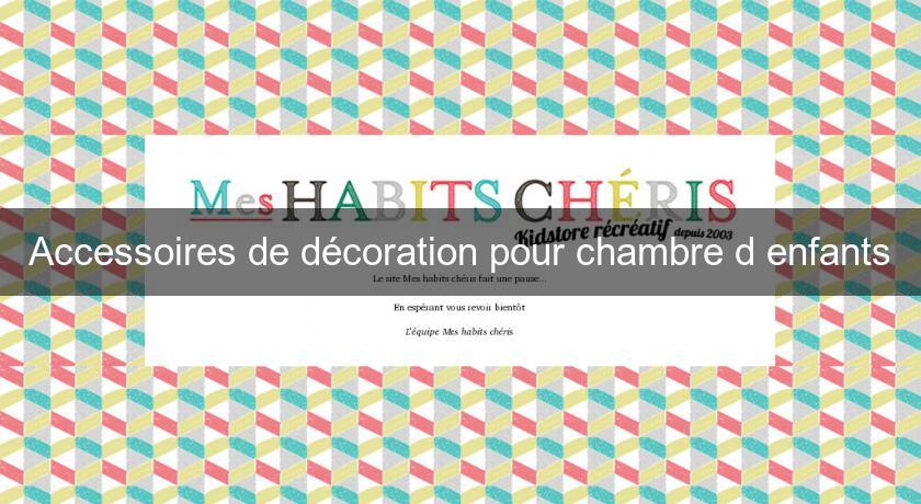 Accessoires de décoration pour chambre d'enfants