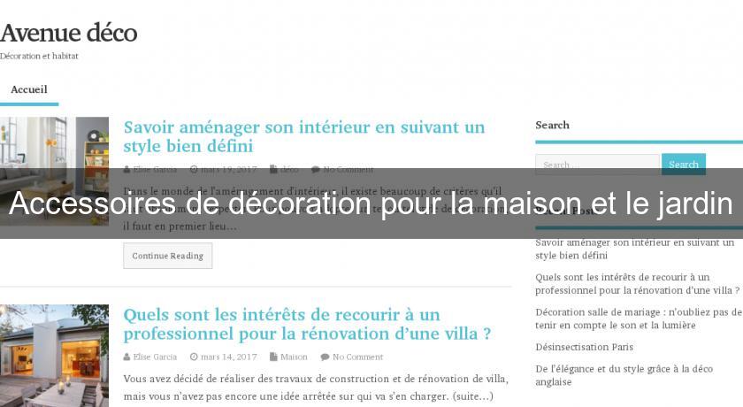 Accessoires de décoration pour la maison et le jardin Accessoires de décoration pour la maison et le jardin