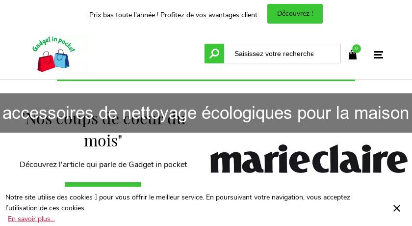 accessoires de nettoyage écologiques pour la maison