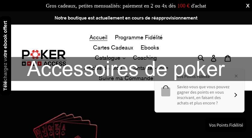 Accessoires de poker Accessoires de poker
