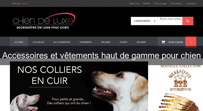 Accessoires et vêtements haut de gamme pour chien