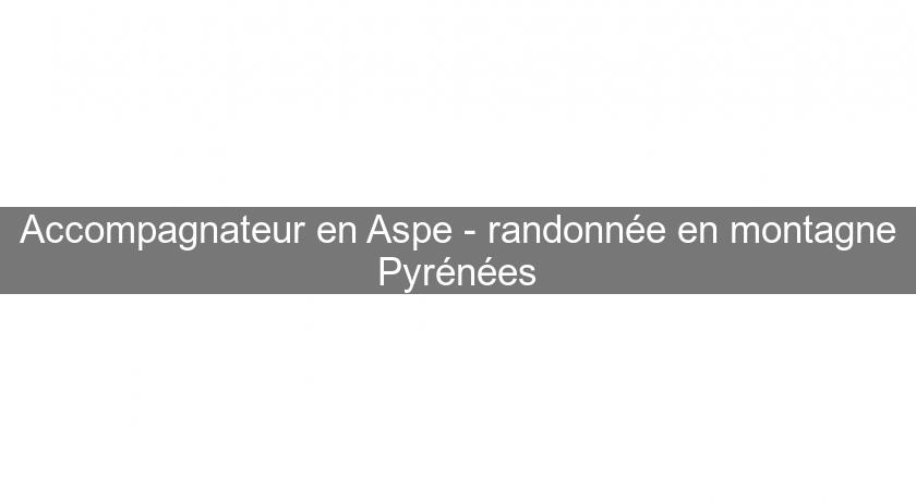 Accompagnateur en Aspe - randonnée en montagne Pyrénées Accompagnateur en Aspe - randonnée en montagne Pyrénées