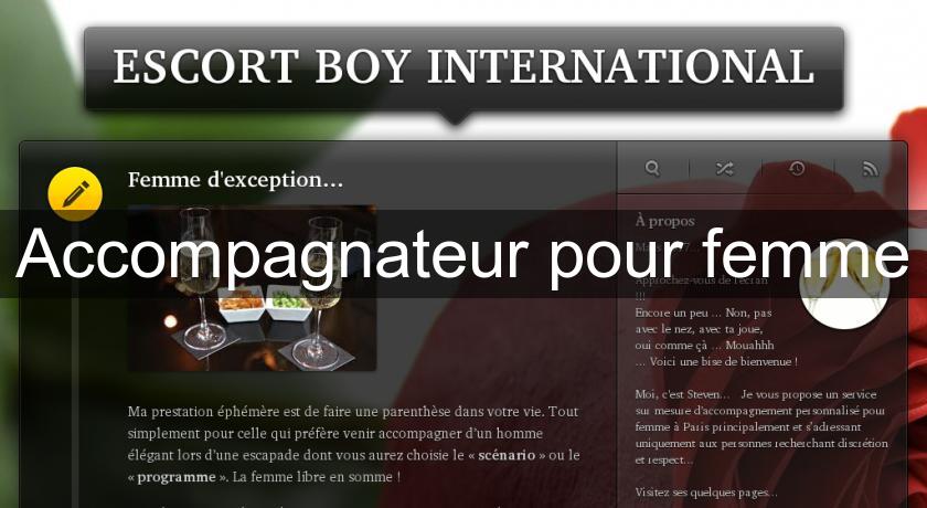 Accompagnateur pour femme Accompagnateur pour femme