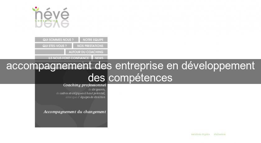 accompagnement des entreprise en développement des compétences