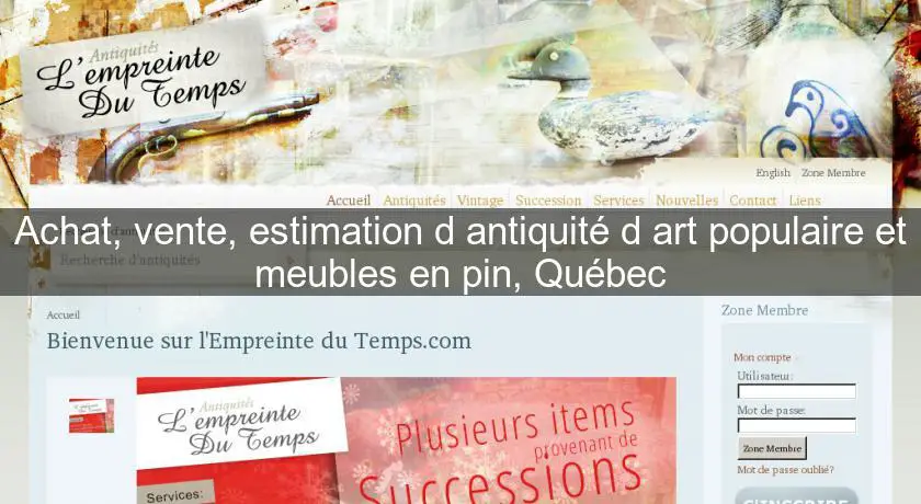 Achat, vente, estimation d'antiquité d'art populaire et meubles en pin, Québec