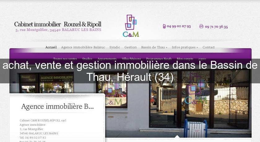 achat, vente et gestion immobilière dans le Bassin de Thau, Hérault (34) achat, vente et gestion immobilière dans le Bassin de Thau, Hérault (34)